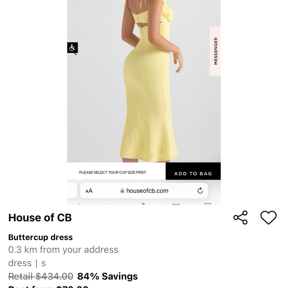House of CB Buttercup Strapless Dress - Picture 3 of 3
